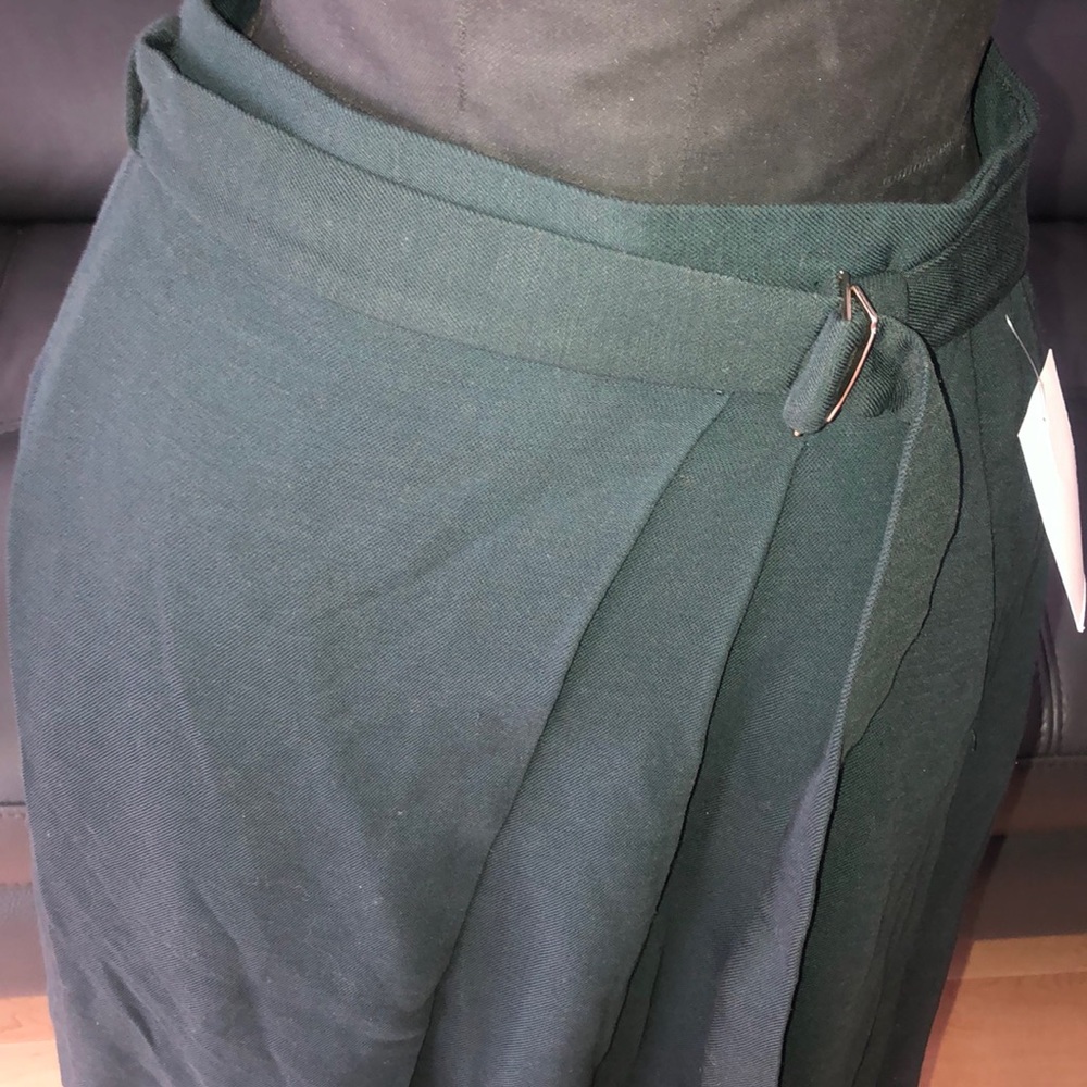 Massimo Dutti Dark Green Wrap Skirt - Picture 2 of 8
